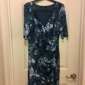 Avirate blue pattern dress